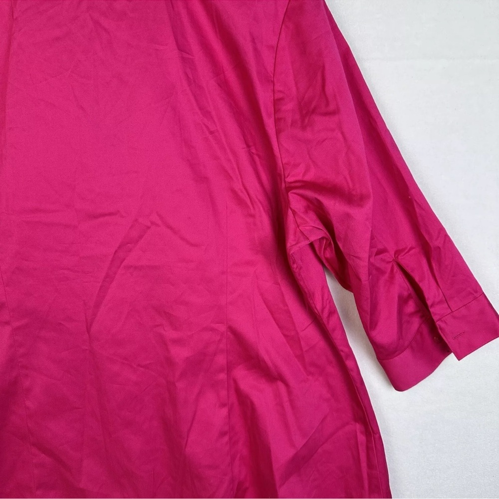 Lane Bryant Button Down Shirt Women’s Plus Size 18 Hot Pink 3/4 Sleeve NWT - Picture 14 of 14